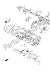 mangueira e junta do corpo do acelerador (gsx-r750uf)