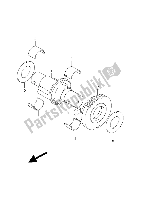 Alle onderdelen voor de Crank Balancer van de Suzuki GSX R 750 2011