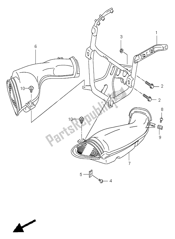 All parts for the Cowling Body Installation Parts of the Suzuki GSX R 750 2002