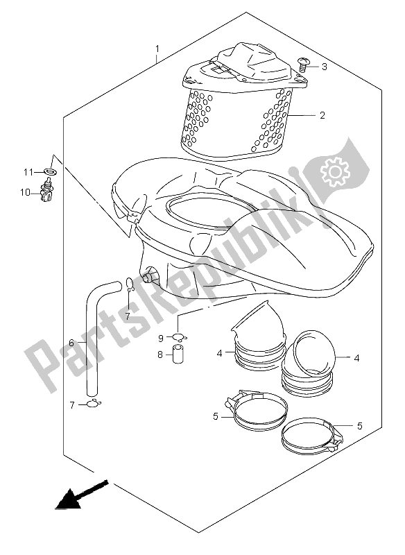 Toutes les pièces pour le Purificateur D'air du Suzuki VL 1500 Intruder LC 2005