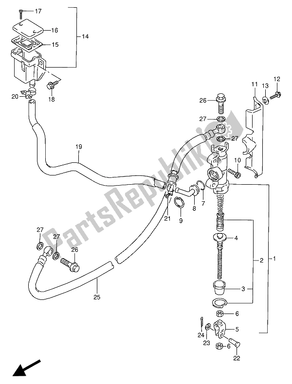 Todas las partes para Cilindro Maestro Trasero de Suzuki VX 800U 1993