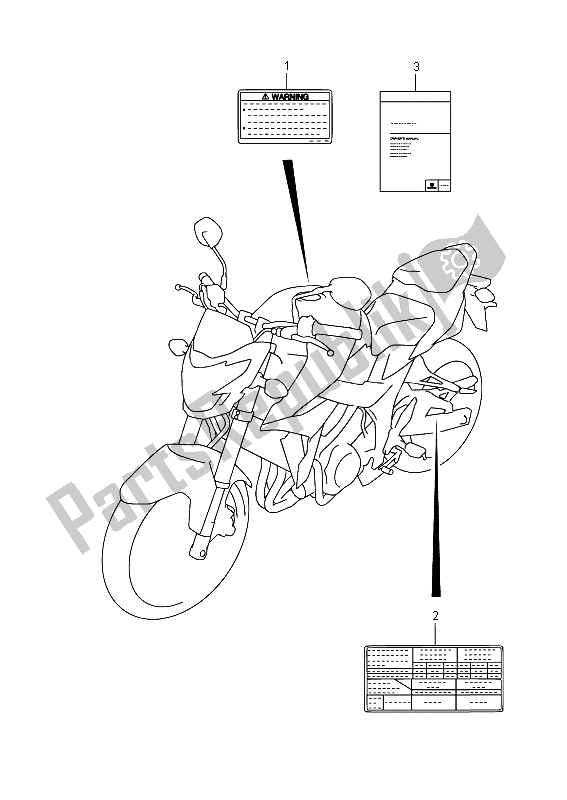 Tutte le parti per il Etichetta (gsr750aue) del Suzuki GSR 750A 2015