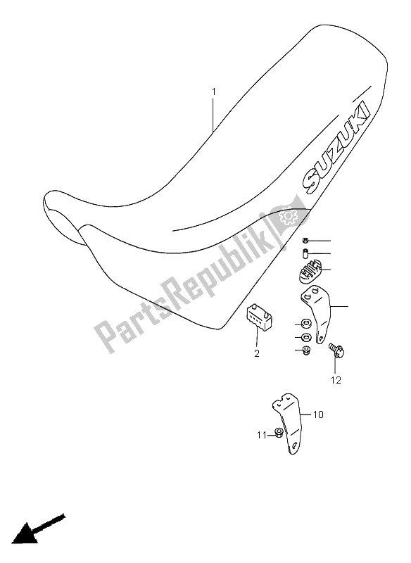 Alle onderdelen voor de Stoel van de Suzuki DR 650 SE 2000