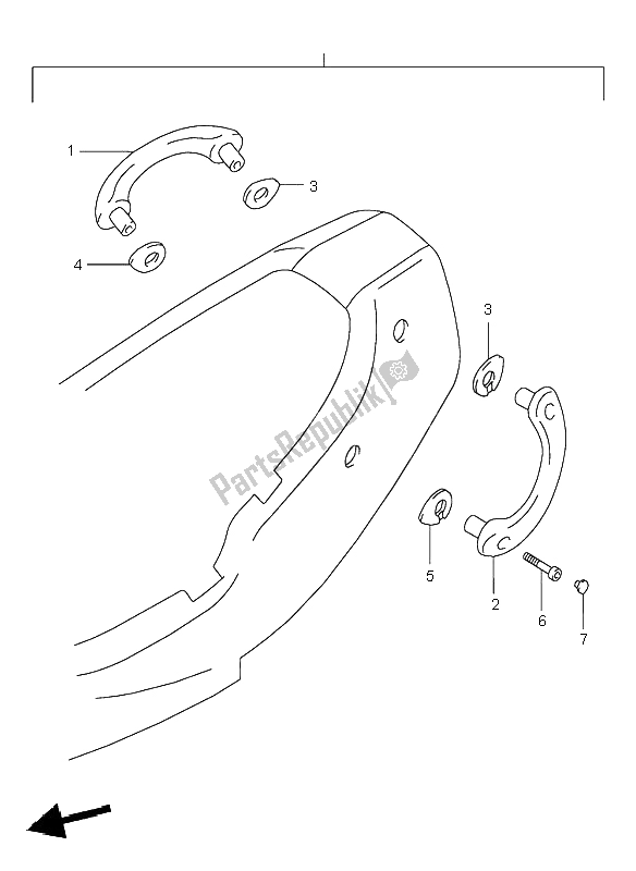 All parts for the Rider Handle of the Suzuki GSF 600 NS Bandit 1998