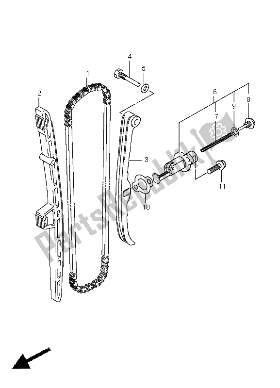 Tutte le parti per il Catena A Camme del Suzuki LT A 400 Kingquad 4X2 2010