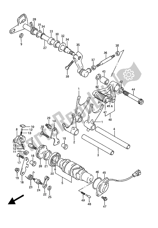 Todas as partes de Mudança De Marchas do Suzuki GSX 1100G 1993