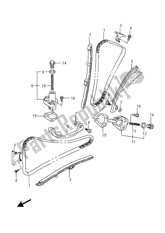 Tutte le parti per il Catena A Camme del Suzuki DL 650A V Strom 2015