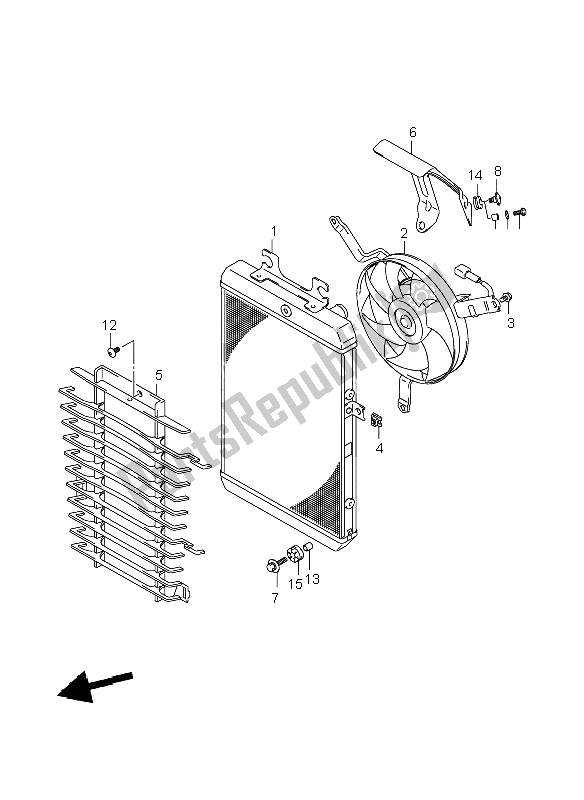 All parts for the Radiator of the Suzuki VZR 1800R M 1800 Intruder 2006