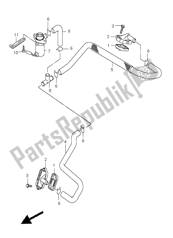 All parts for the 2nd Air of the Suzuki SV 650 NS 2005