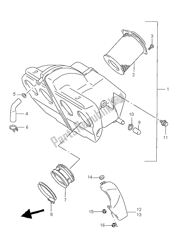 Tutte le parti per il Filtro Dell'aria del Suzuki GSX 750 1999