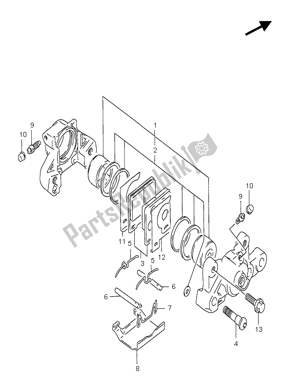 Todas las partes para Pinza Trasera de Suzuki GSX R 750 1997