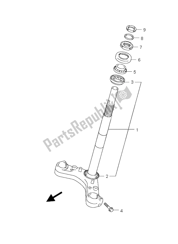 Todas as partes de Haste De Direção do Suzuki UH 125 Burgman 2005