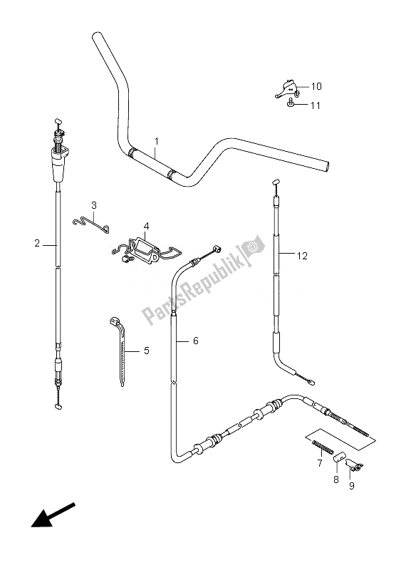 Tutte le parti per il Manubrio del Suzuki LT A 450X Kingquad 4X4 2007