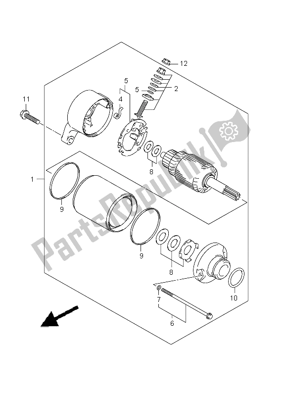 Todas las partes para Motor De Arranque (sfv650-u) de Suzuki SFV 650A Gladius 2009