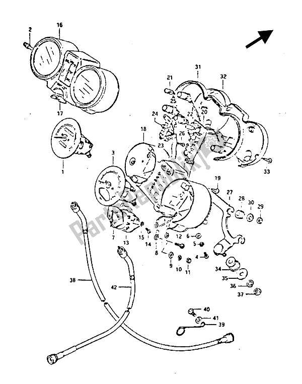 Tutte le parti per il Tachimetro E Contagiri del Suzuki GS 450 ES 1987