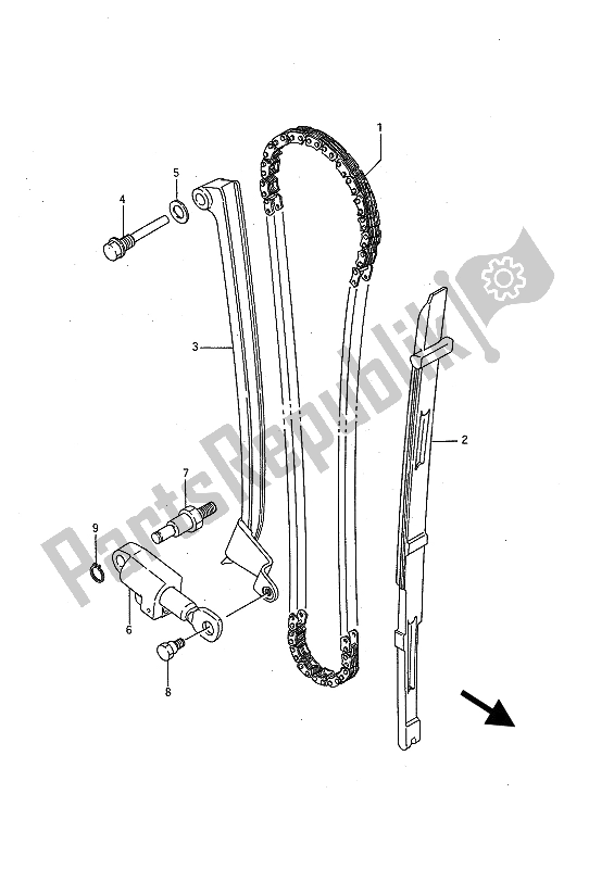 Tutte le parti per il Catena A Camme del Suzuki LS 650 FP Savage 1989