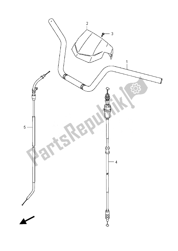 All parts for the Handlebar of the Suzuki LT A 400 FZ Kingquad ASI 4X4 2014