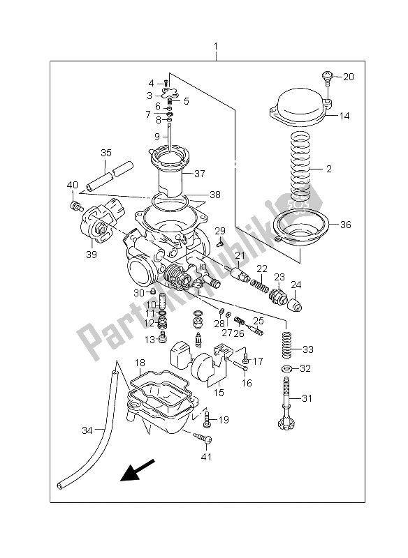 All parts for the Carburetor of the Suzuki GZ 125 Marauder 2006