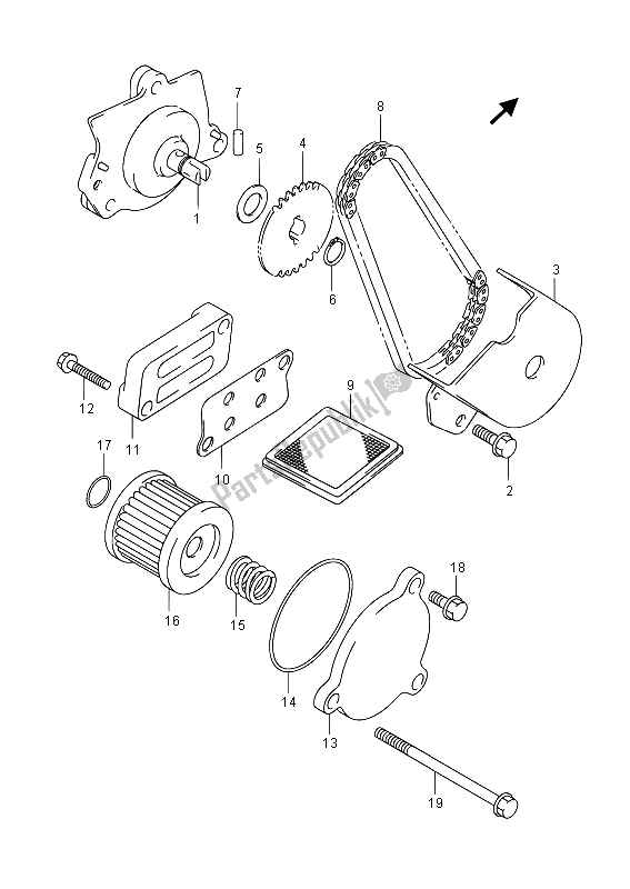 Tutte le parti per il Pompa Dell'olio del Suzuki UH 200A Burgman 2014