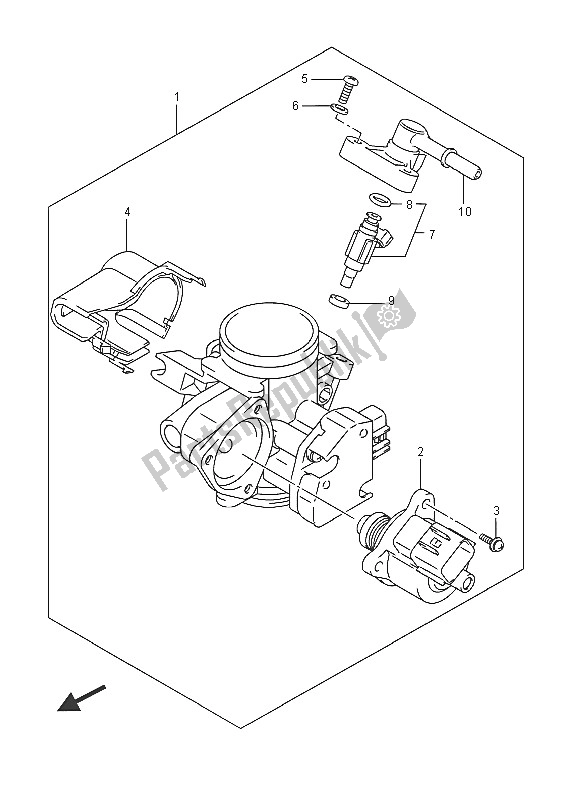 Todas las partes para Cuerpo Del Acelerador de Suzuki LT A 500X Kingquad AXI 4X4 2016