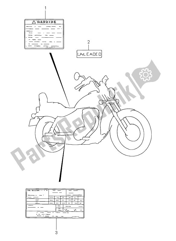 All parts for the Label of the Suzuki LS 650 Savage 2002