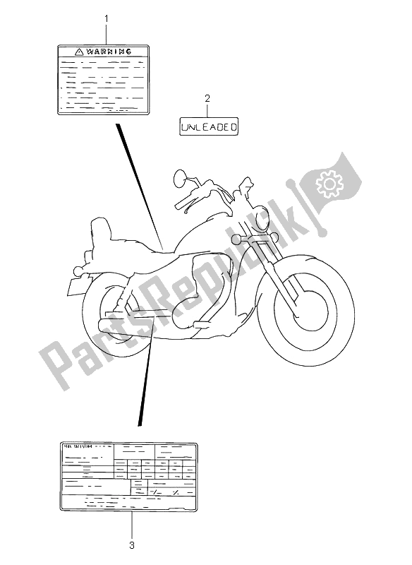 All parts for the Label of the Suzuki LS 650 Savage 2002