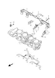 mangueira e junta do corpo do acelerador (gsx-r750uf)