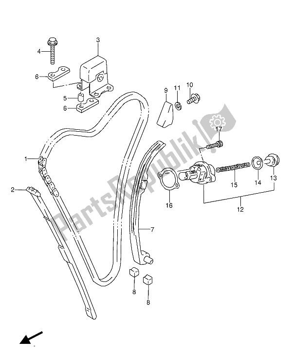 Todas las partes para Cadena De Levas de Suzuki GSX 600 FUU2 1993