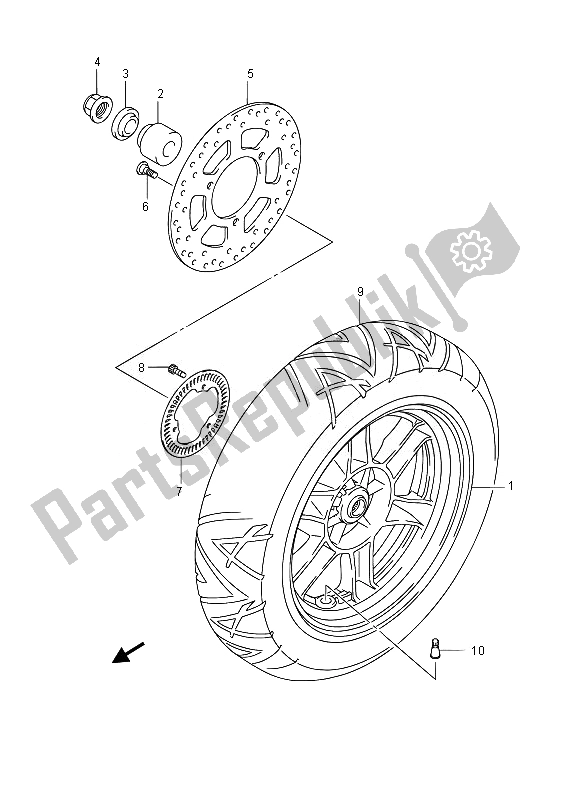 Tutte le parti per il Ruota Posteriore (uh200a) del Suzuki UH 200A Burgman 2014