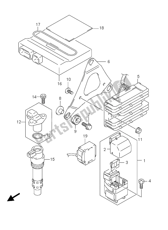 All parts for the Electrical of the Suzuki GSX 1300R Hayabusa 2005