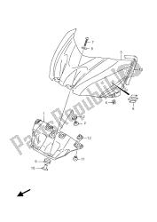 couvercle avant du réservoir de carburant (gsx-r1000zuf)