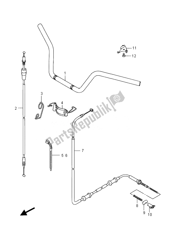 All parts for the Handlebar of the Suzuki LT A 750 XPZ Kingquad AXI 4X4 2014