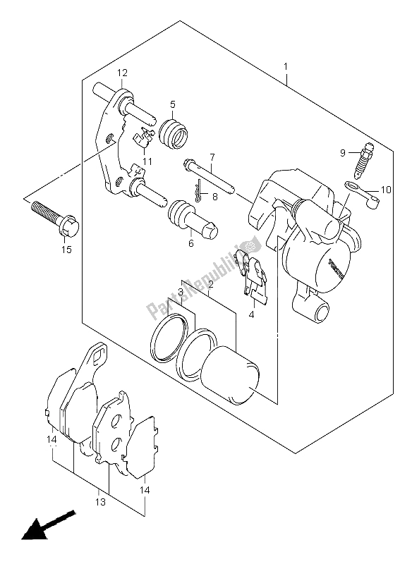 Todas las partes para Pinza Delantera (lw) de Suzuki DR Z 125 SW LW 2004