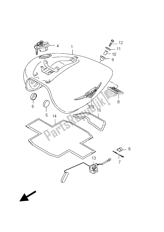 Todas las partes para Tanque De Combustible (vl800c E19) de Suzuki C 800 VL Intruder 2012