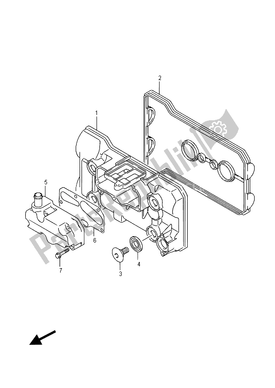 Alle onderdelen voor de Kleppendeksel van de Suzuki AN 650Z Burgman Executive 2015