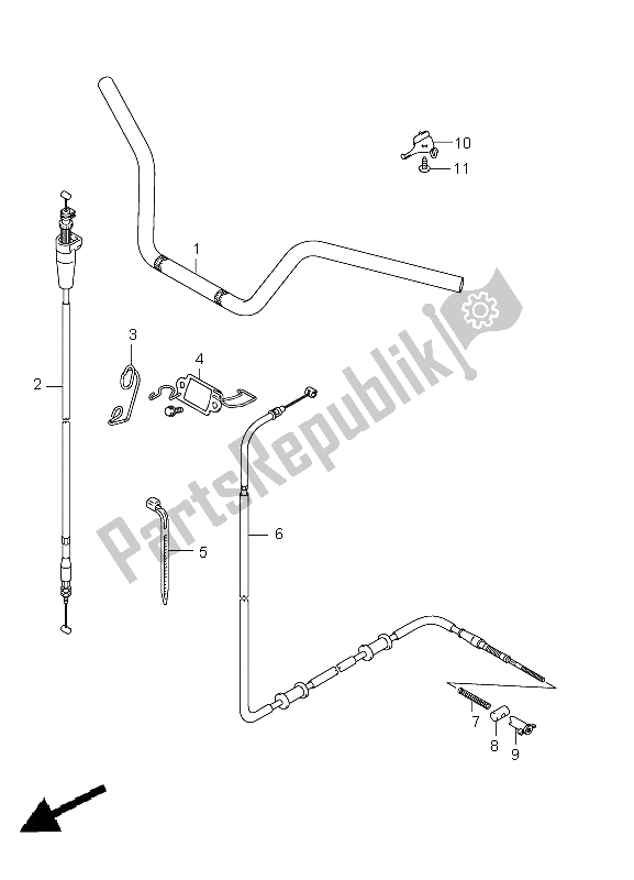 All parts for the Handlebar of the Suzuki LT A 750 XZ Kingquad AXI 4X4 2011