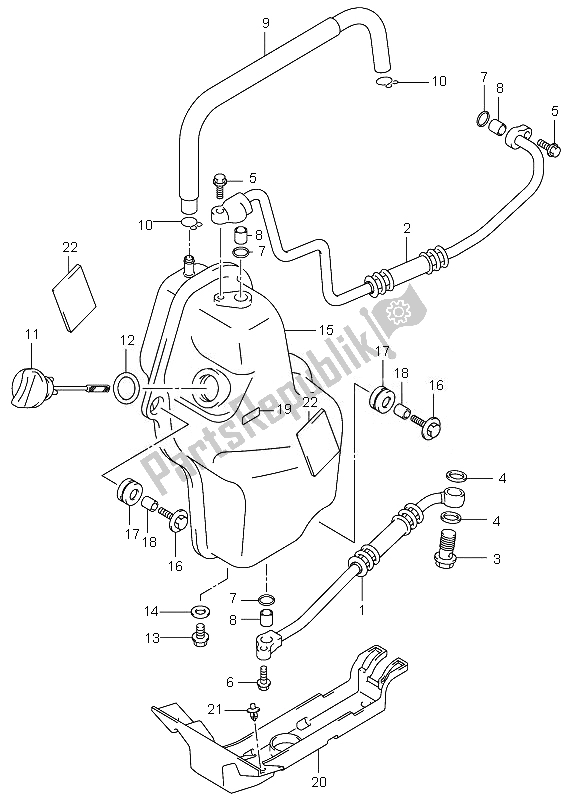 Tutte le parti per il Tubo Flessibile Dell'olio del Suzuki LT Z 400 Quadsport 2007