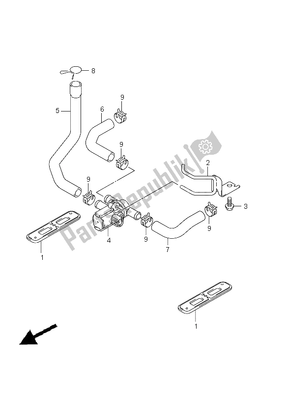 All parts for the 2nd Air of the Suzuki GSX R 750 2011