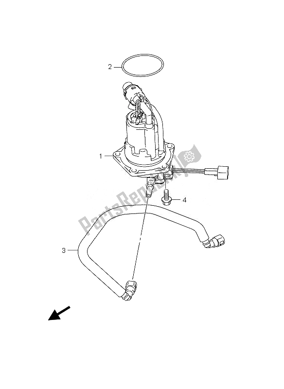 All parts for the Fuel Pump of the Suzuki RM Z 250 2010