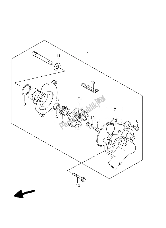 Todas las partes para Bomba De Agua de Suzuki GSR 600A 2007