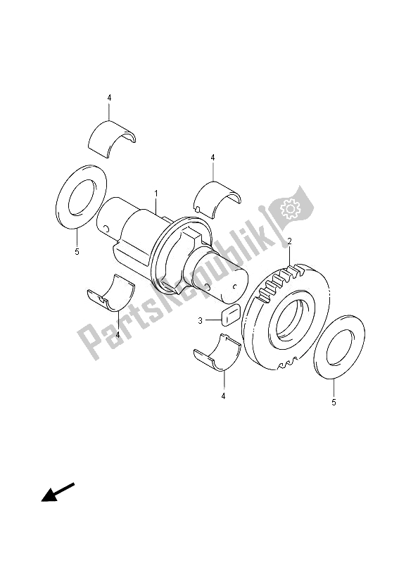 All parts for the Crank Balancer of the Suzuki GSX R 750 2014