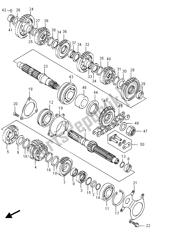 Toutes les pièces pour le Transmission du Suzuki GSF 1250 SA Bandit 2015