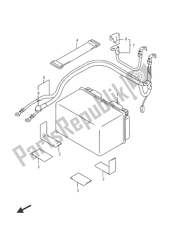 Toutes les pièces pour le Batterie (gsx-s1000) du Suzuki GSX S 1000A 2016