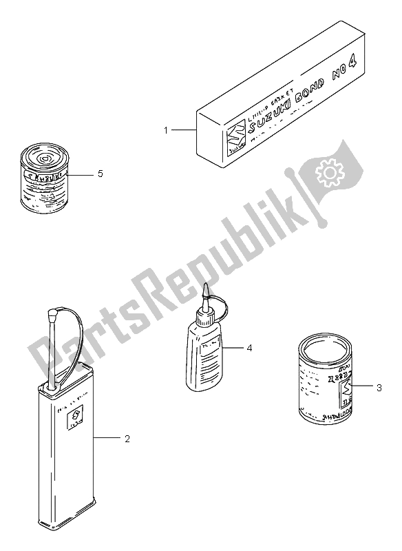 All parts for the Optional of the Suzuki LT 50 Quadrunner 2001