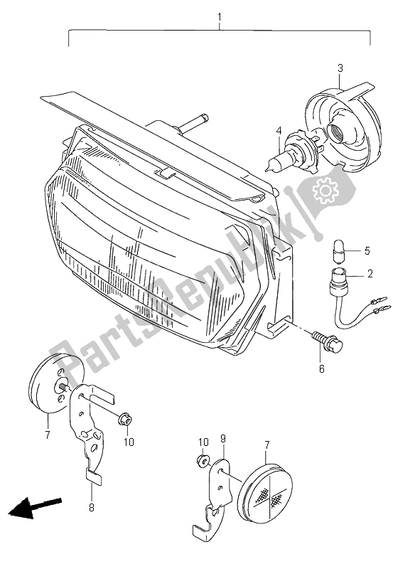 Todas las partes para Lámpara De Cabeza de Suzuki GSX 750F 1995