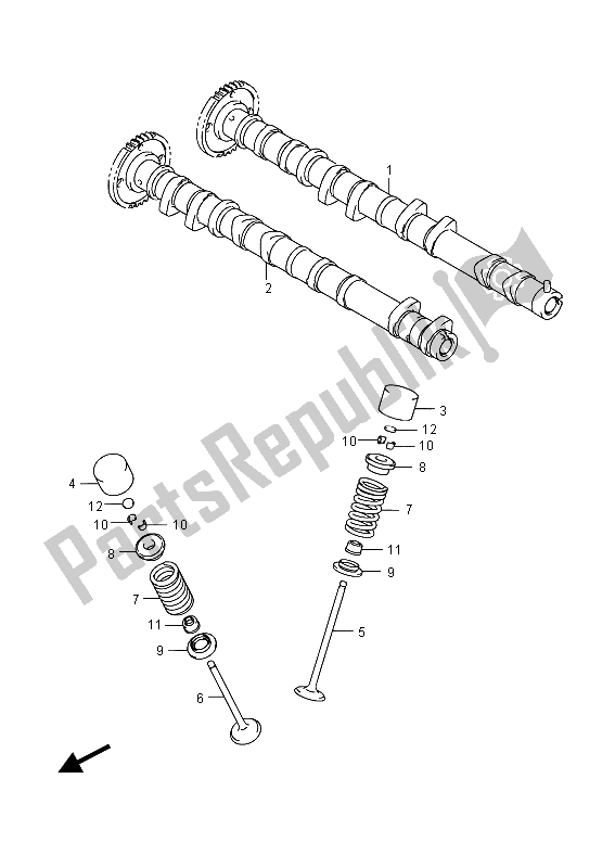 Tutte le parti per il Albero A Camme E Valvola del Suzuki GSR 750A 2015