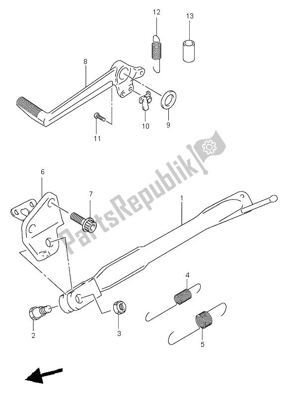 All parts for the Stand of the Suzuki SV 650 NS 1999