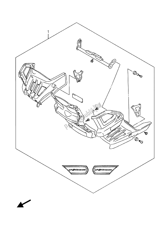 Toutes les pièces pour le Sous Le Capot (en Option) du Suzuki DL 650 XA V Strom 2015