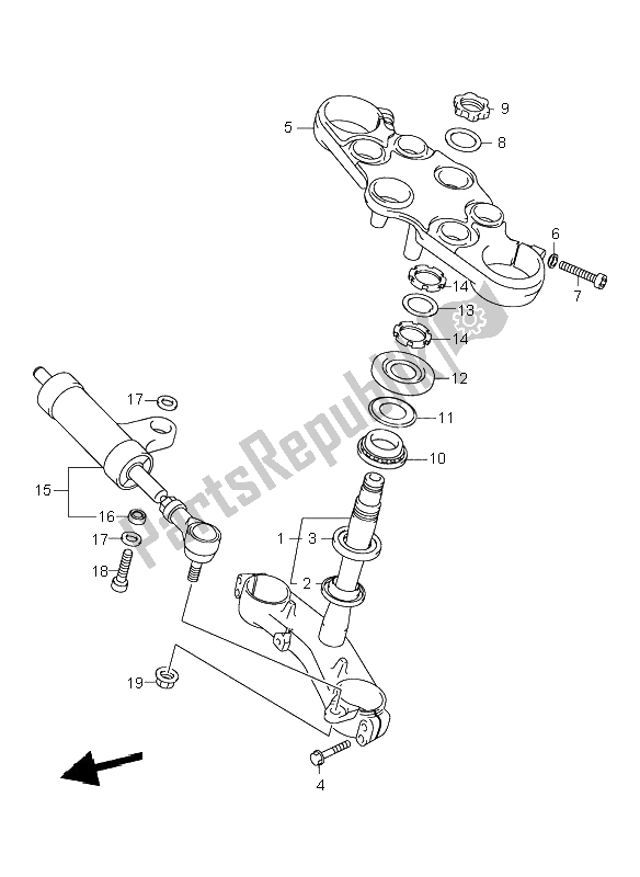 Toutes les pièces pour le Support Et Amortisseur De Direction du Suzuki GSX 1300 RZ Hayabusa 2003