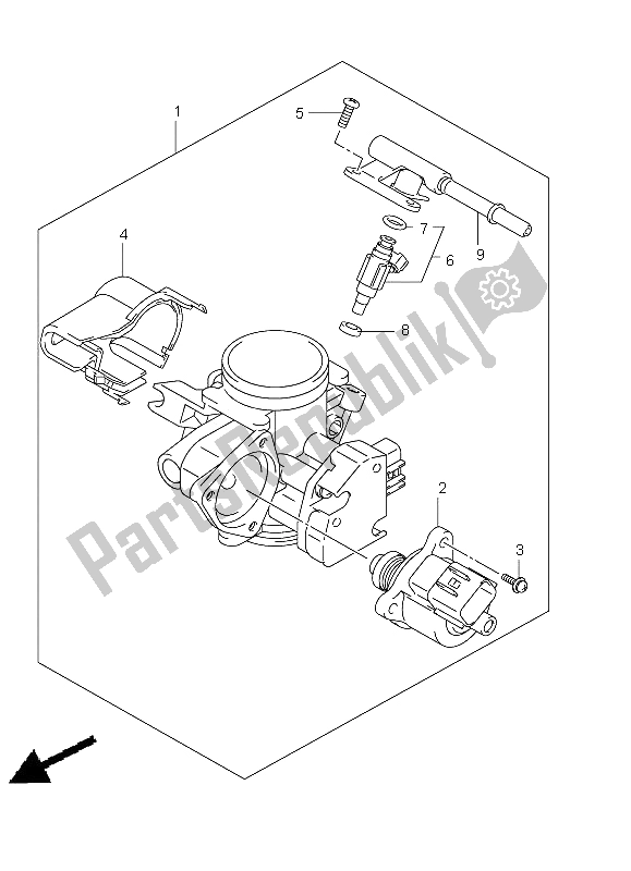 Todas las partes para Cuerpo Del Acelerador de Suzuki LT A 500 XPZ Kingquad AXI 4X4 2012